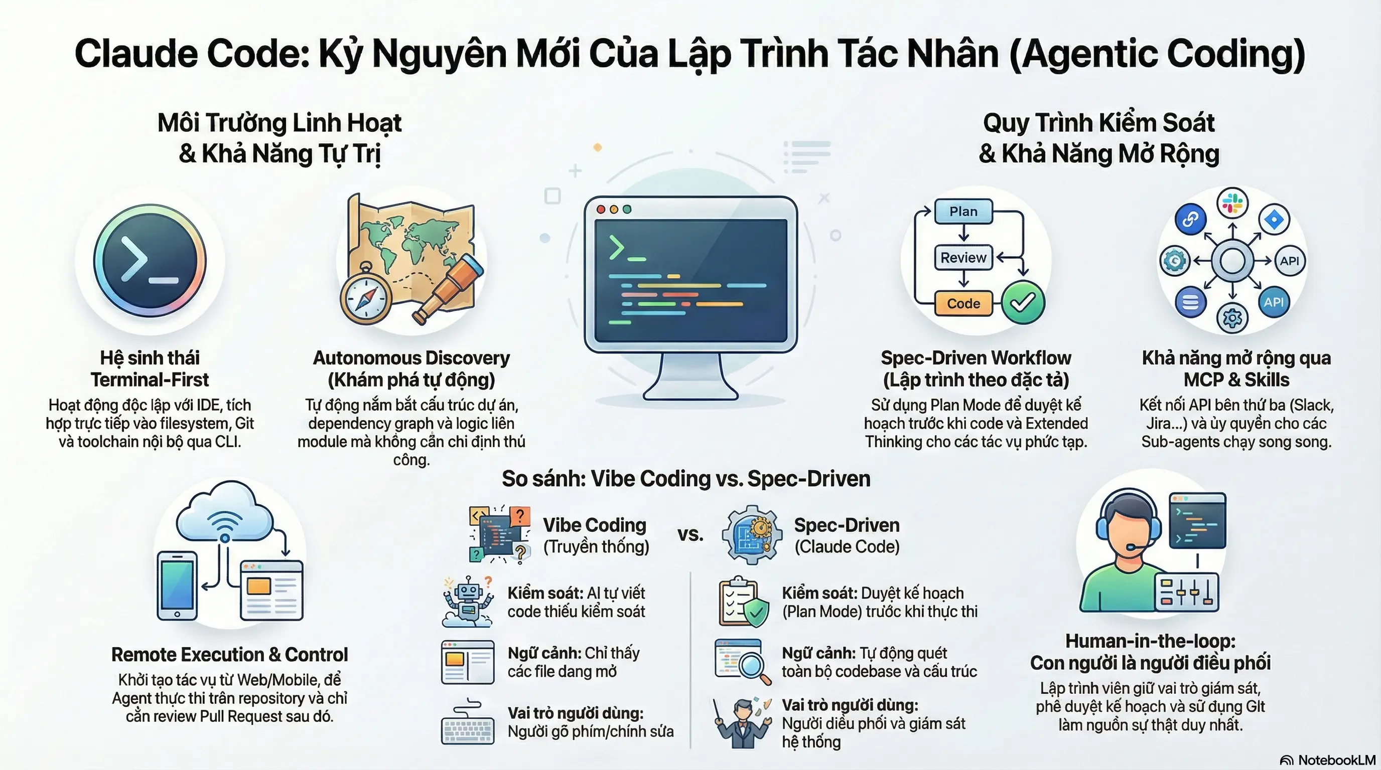 Infographic tóm tắt điểm đột phá của Claude Code