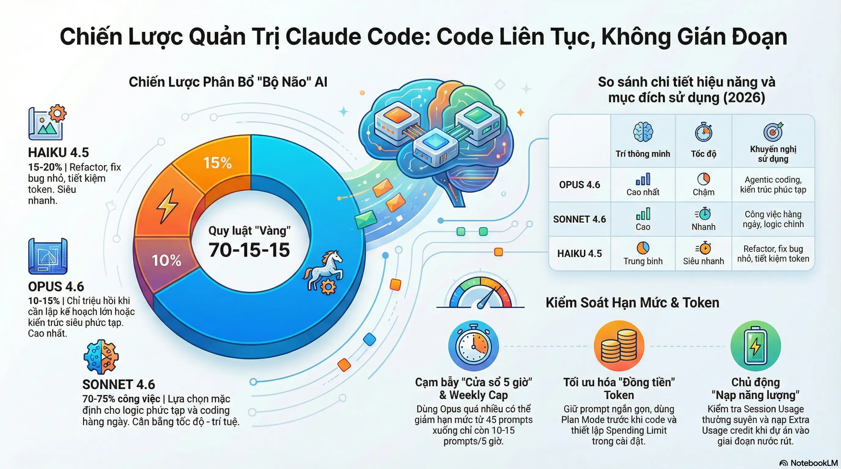Infographic bảng so sánh 3 model Opus • Sonnet • Haiku